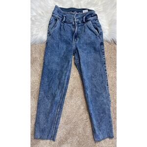 Hollister Women's Size 0S Ultra High Rise Mom Jean Denim Blue Vintage Stretch
